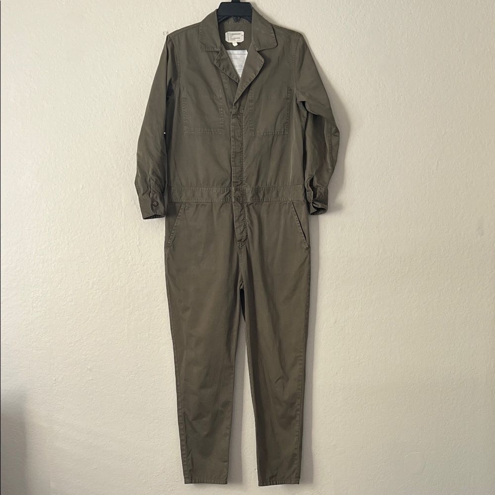 Like New! Current/Elliott The Mechanic Cotton Twill Jumpsuit Army Green Size 1 - Picture 2 of 15